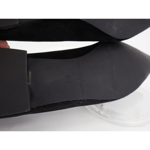 Donald Pliner Palma Ballet Flats Women 6 M Black Pointed Shoes Slip On Comfort - Picture 10 of 14